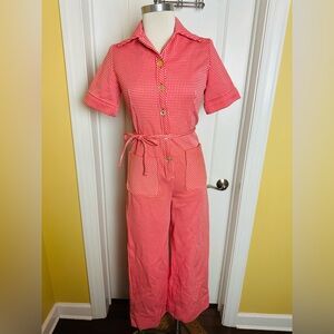 Red Gingham Jumpsuit